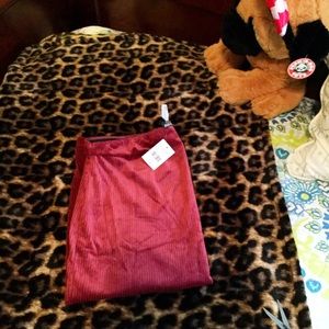 Burgundy Velvet Skirt from FASHION NOVA